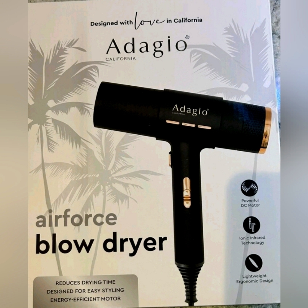 Air Force Blow Dryer Black Gold